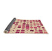 Thickness of Patterned Deep Peach Orange Rug, pat3380org