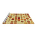 Sideview of Machine Washable Transitional Orange Rug, wshpat3380yw