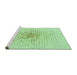 Sideview of Machine Washable Transitional Mint Green Rug, wshpat3381grn