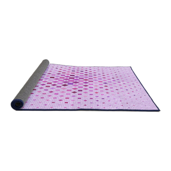 Thickness of Patterned Violet Purple Rug, pat3381pur