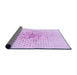 Thickness of Patterned Violet Purple Rug, pat3381pur