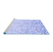 Sideview of Machine Washable Transitional Lavender Blue Rug, wshpat3382blu