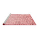 Sideview of Machine Washable Transitional Light Rose Pink Rug, wshpat3382rd