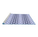 Sideview of Machine Washable Transitional Lavender Blue Rug, wshpat3384blu