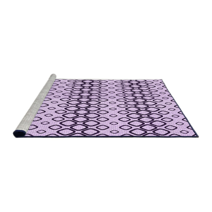 Sideview of Machine Washable Transitional Bright Grape Purple Rug, wshpat3384pur