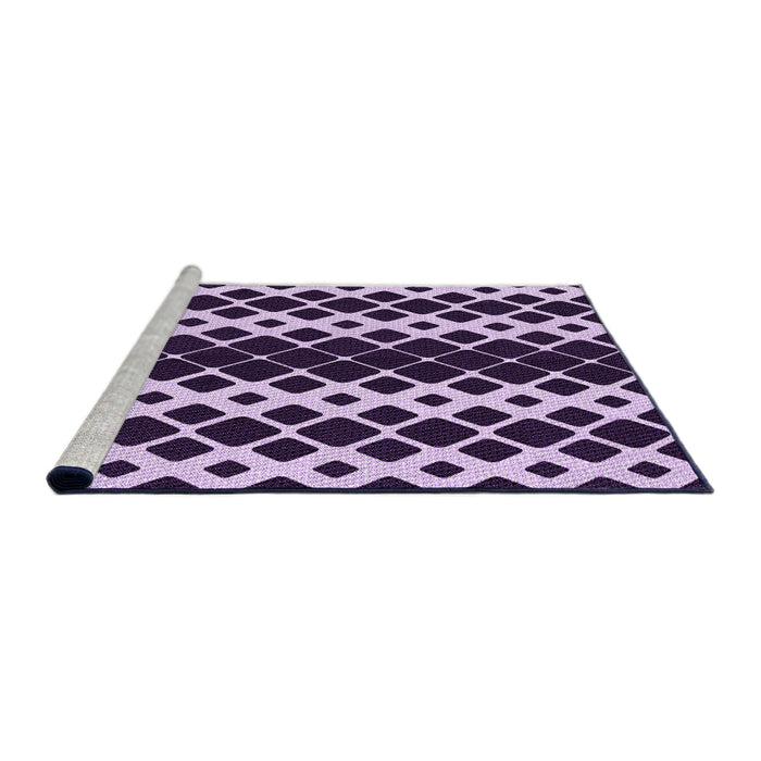 Sideview of Machine Washable Transitional Mauve Purple Rug, wshpat3385pur