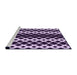 Sideview of Machine Washable Transitional Mauve Purple Rug, wshpat3385pur