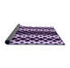 Thickness of Patterned Mauve Purple Rug, pat3385pur