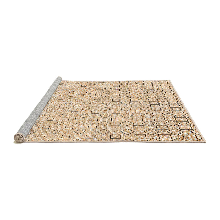 Sideview of Machine Washable Transitional Moccasin Beige Rug, wshpat3386org