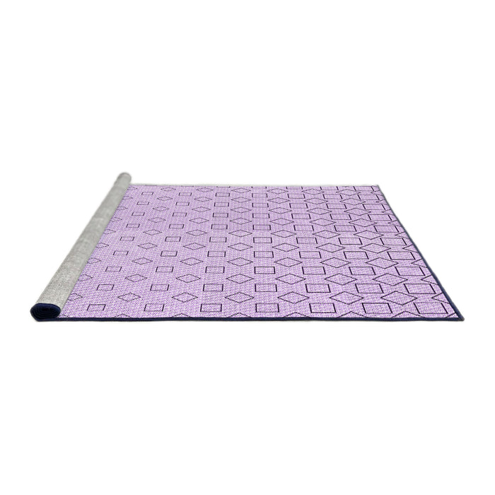 Sideview of Machine Washable Transitional Bright Lilac Purple Rug, wshpat3386pur