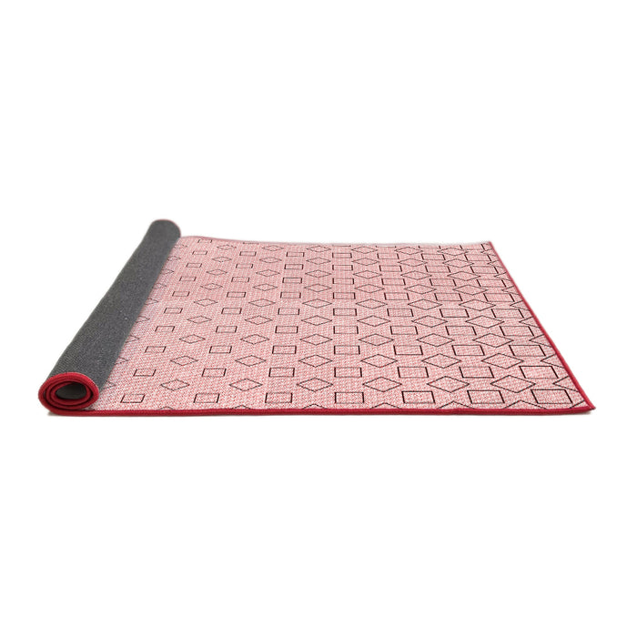 Thickness of Patterned Light Coral Pink Rug, pat3386rd