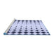 Sideview of Machine Washable Transitional Lavender Blue Rug, wshpat3387blu