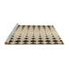 Sideview of Machine Washable Transitional Wheat Beige Rug, wshpat3387brn