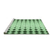 Sideview of Machine Washable Transitional Mint Green Rug, wshpat3387grn