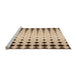 Sideview of Machine Washable Transitional Sienna Brown Rug, wshpat3387org