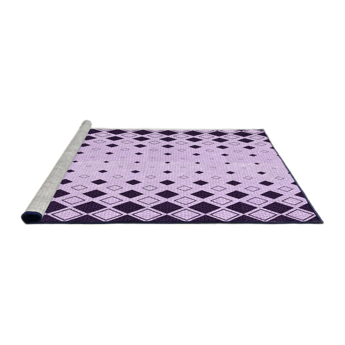 Sideview of Machine Washable Transitional Purple Violet Purple Rug, wshpat3387pur