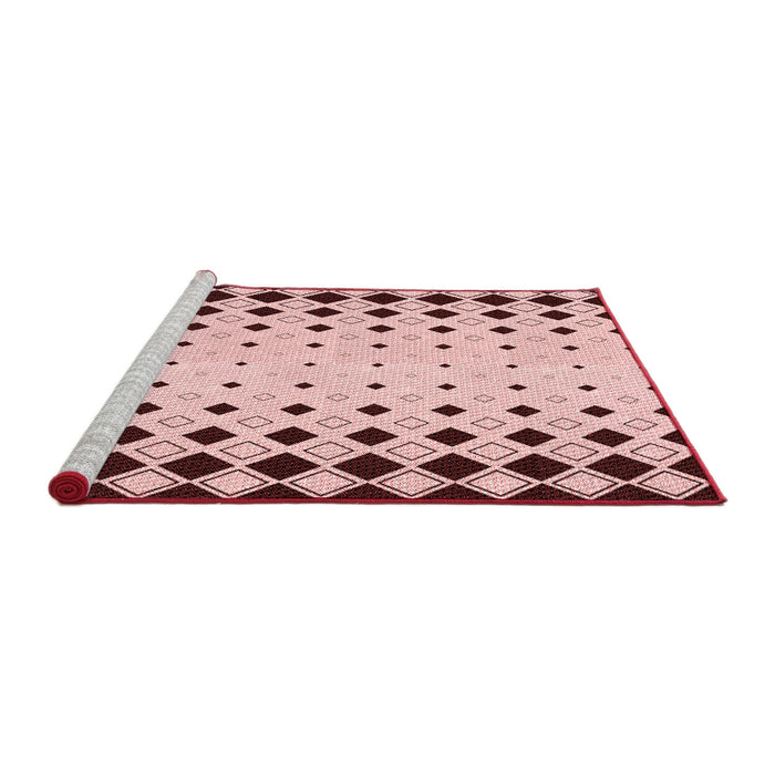 Sideview of Machine Washable Transitional Light Rose Pink Rug, wshpat3387rd