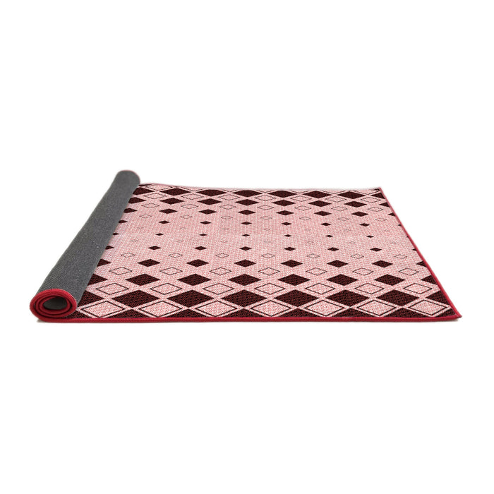 Thickness of Patterned Light Rose Pink Rug, pat3387rd