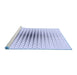 Sideview of Machine Washable Transitional Lavender Blue Rug, wshpat3389blu