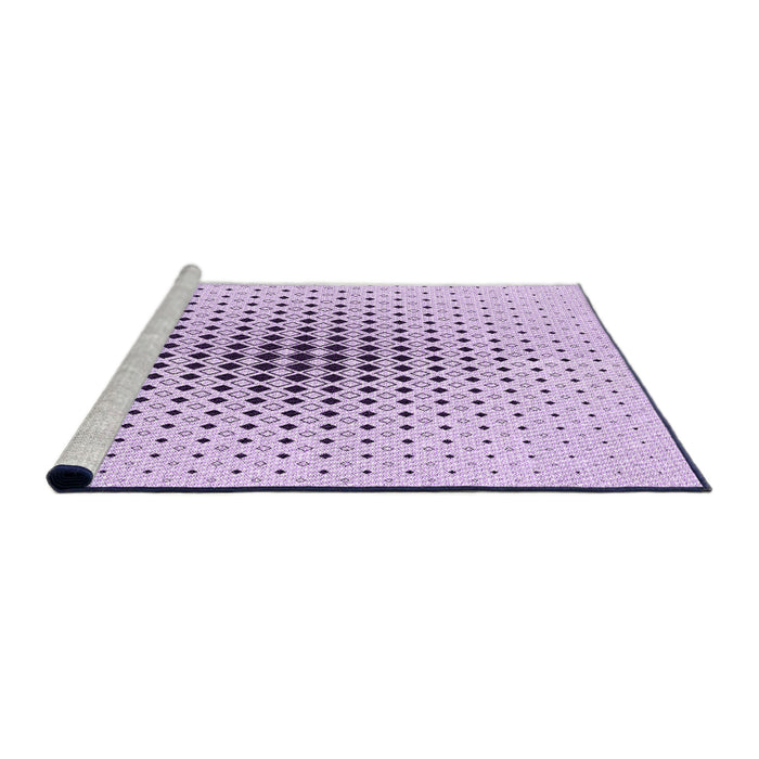 Sideview of Machine Washable Transitional Lilac Purple Rug, wshpat3389pur