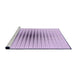 Sideview of Machine Washable Transitional Lilac Purple Rug, wshpat3389pur