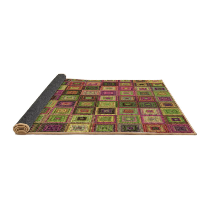 Thickness of Patterned Caramel Brown Rug, pat3390brn