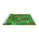 Sideview of Machine Washable Transitional Seaweed Green Rug, wshpat3390grn