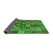 Thickness of Patterned Seaweed Green Rug, pat3390grn