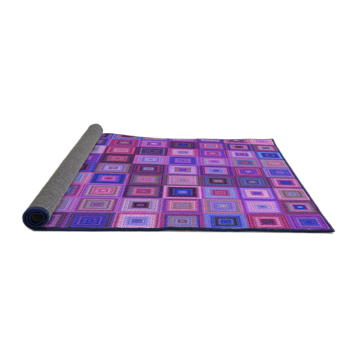 Thickness of Patterned Purple Rug, pat3390pur
