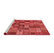 Sideview of Machine Washable Transitional Red Rug, wshpat3390rd