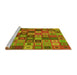 Sideview of Machine Washable Transitional Pistachio Green Rug, wshpat3390yw