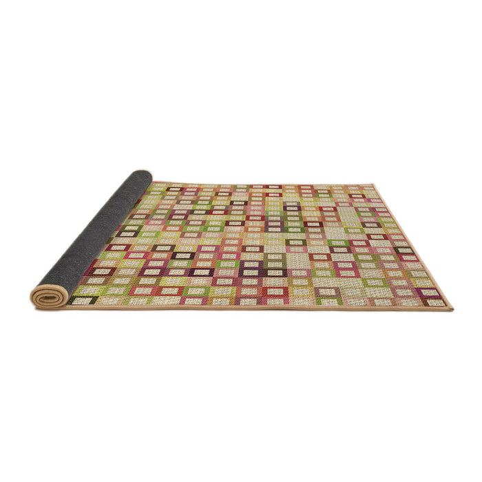 Thickness of Patterned Brown Gold Rug, pat3391brn