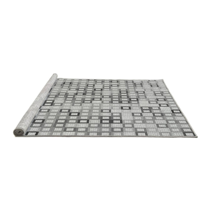 Sideview of Machine Washable Transitional Gray Rug, wshpat3391gry