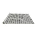 Sideview of Machine Washable Transitional Gray Rug, wshpat3391gry