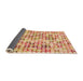 Thickness of Patterned Bright Orange Rug, pat3391org