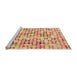 Sideview of Machine Washable Transitional Bright Orange Rug, wshpat3391org