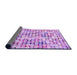 Thickness of Patterned Blossom Pink Rug, pat3391pur