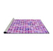 Sideview of Machine Washable Transitional Blossom Pink Rug, wshpat3391pur