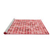 Sideview of Machine Washable Transitional Deep Rose Pink Rug, wshpat3391rd