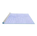 Sideview of Machine Washable Transitional Lavender Blue Rug, wshpat3392blu