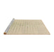 Sideview of Machine Washable Transitional Peach Beige Rug, wshpat3392brn