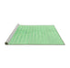 Sideview of Machine Washable Transitional Light Green Rug, wshpat3392grn