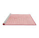 Sideview of Machine Washable Transitional Pink Rug, wshpat3392rd