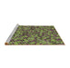 Sideview of Machine Washable Transitional Chocolate Brown Rug, wshpat3393brn