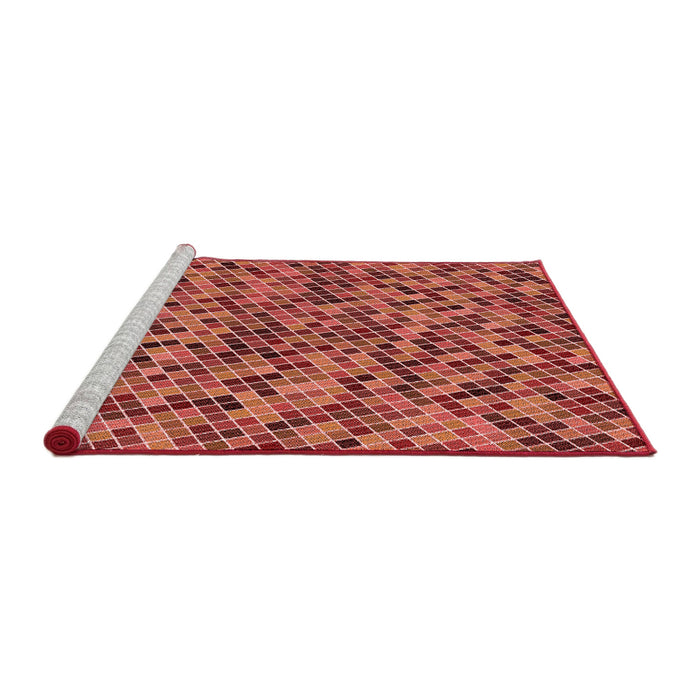 Sideview of Machine Washable Transitional Orange Rug, wshpat3393rd