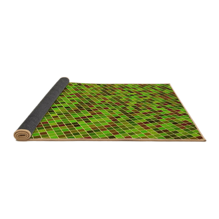Thickness of Patterned Green Rug, pat3393yw