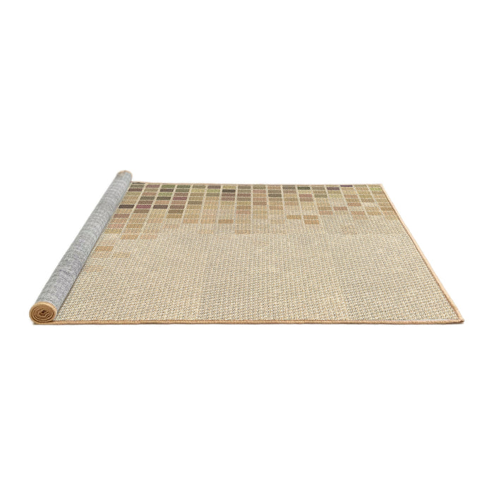 Sideview of Machine Washable Transitional Golden Blonde Gold Rug, wshpat3394brn