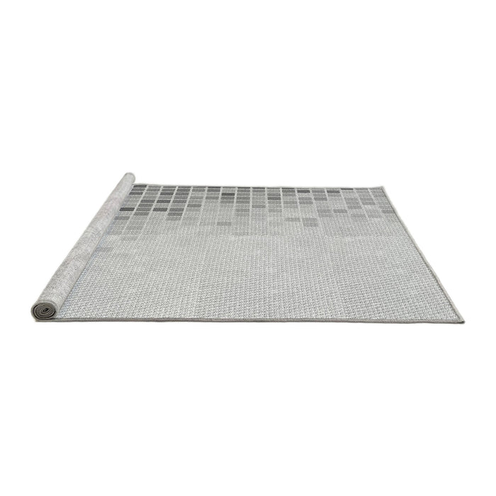 Sideview of Machine Washable Transitional Platinum Gray Rug, wshpat3394gry