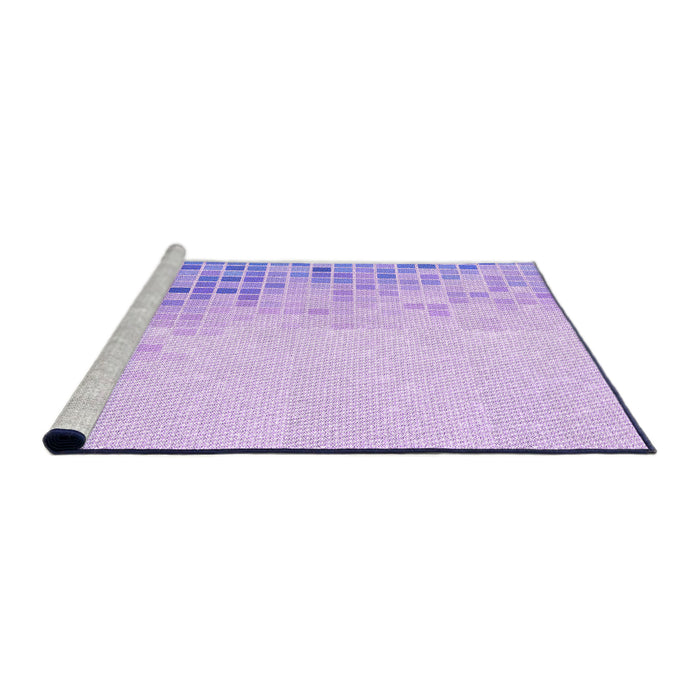 Sideview of Machine Washable Transitional Purple Mimosa Purple Rug, wshpat3394pur