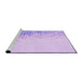 Sideview of Machine Washable Transitional Purple Mimosa Purple Rug, wshpat3394pur